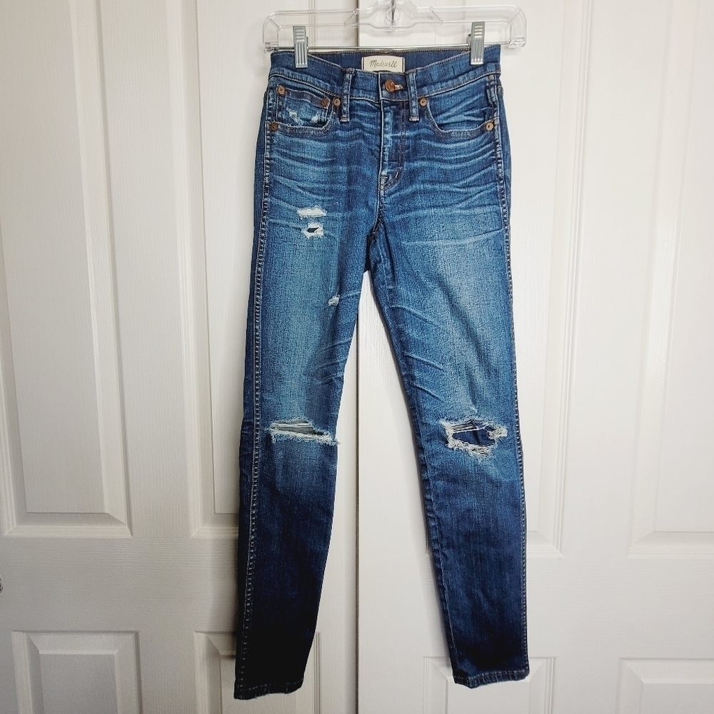 Madewell 9" High Rise Skinny Skinny Jean Distressed Womens 24